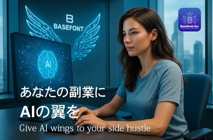 あなたの副業にAIの翼を|株式会社ベースフォント